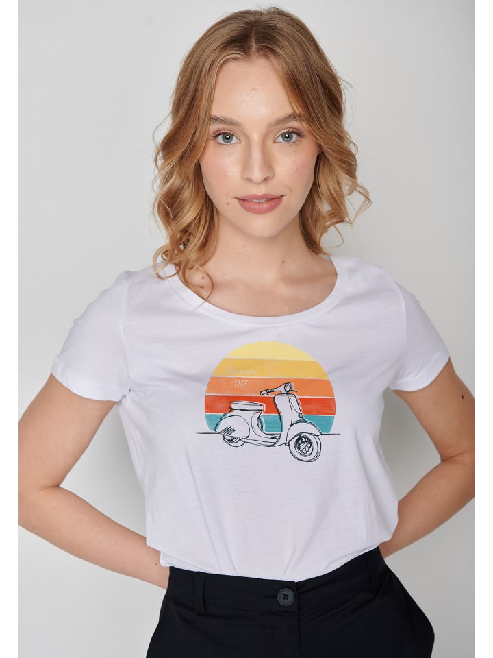 

Футболка Lifestyle Scooter белого цвета GreenBomb, Белый, Футболка Lifestyle Scooter белого цвета GreenBomb