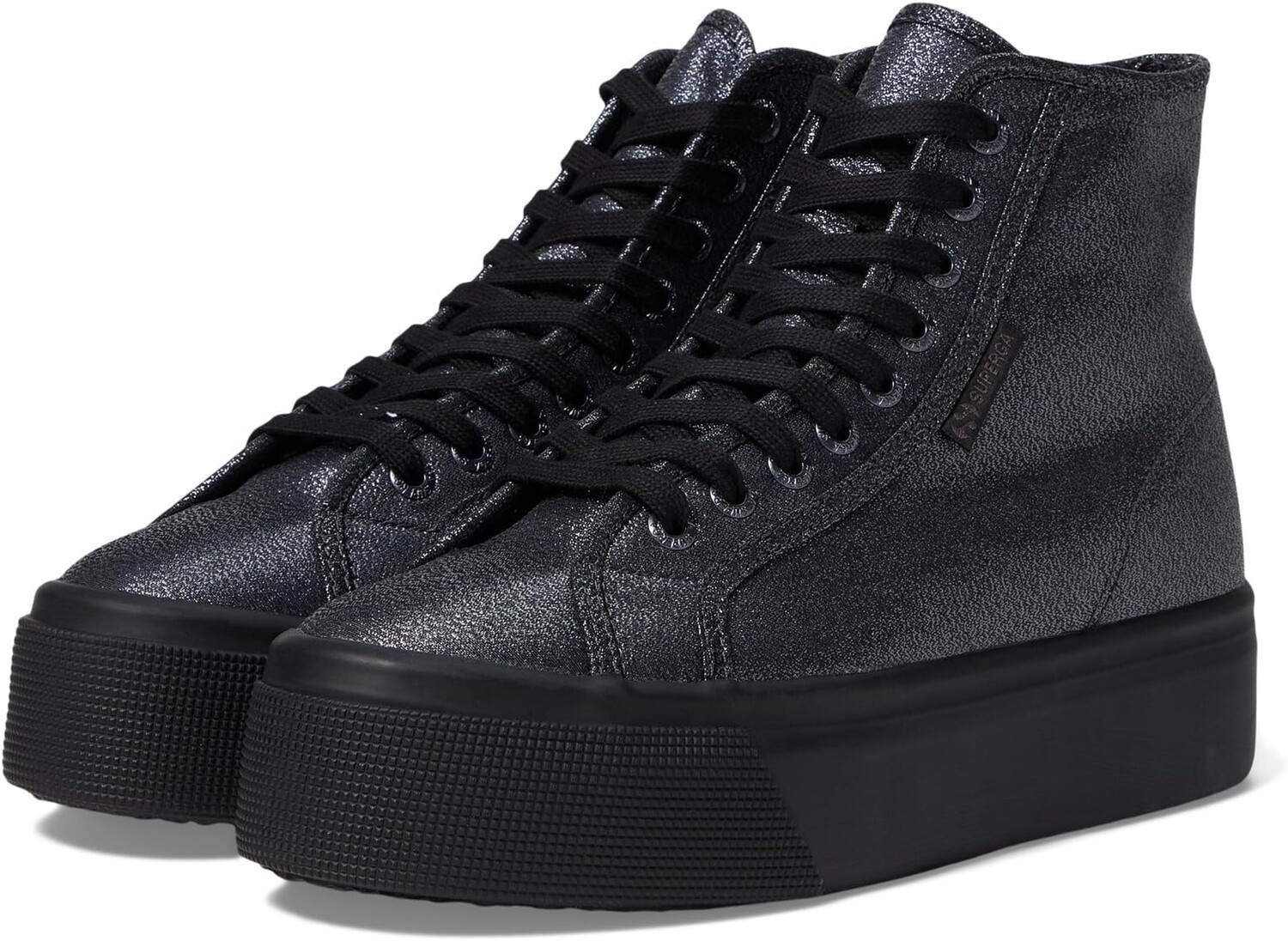 

Кроссовки Superga 2708 hi top lame, черный