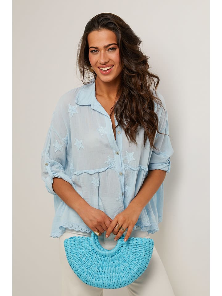 

Блузка Le Monde du Lin, светло-синий