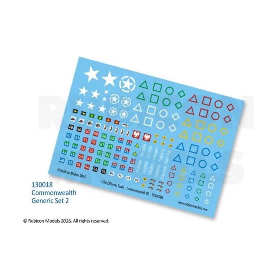 

Набор Содружества №2, WWII Waterslide Decals