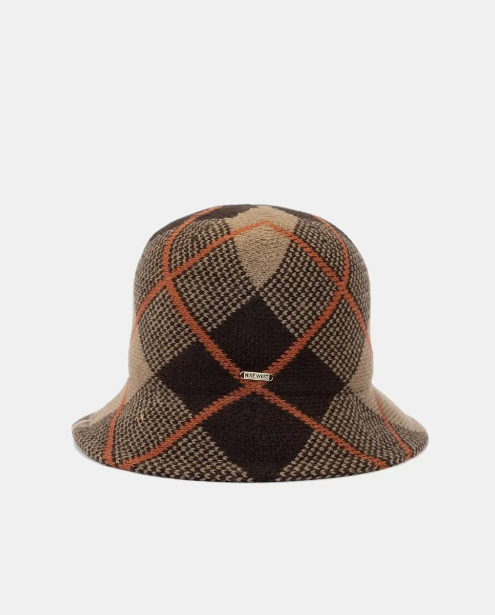 

Клош из тартана Nine West, темно-коричневый