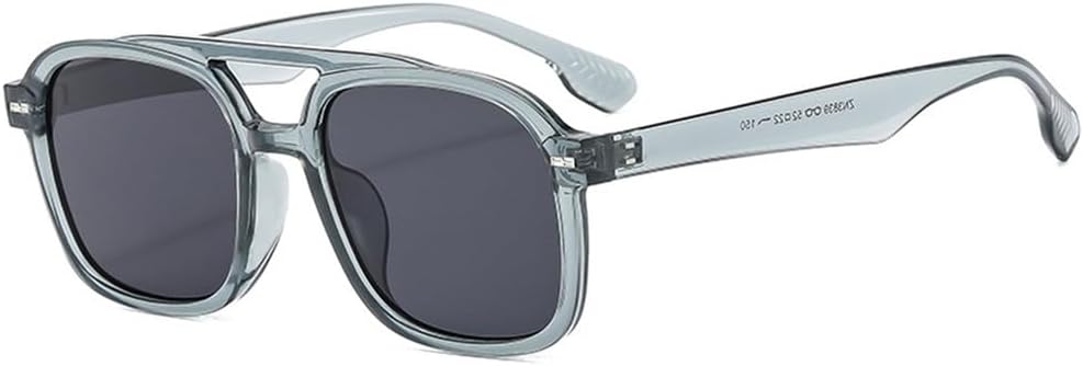 

Солнцезащитные очки с двойной перемычкой для женщин и мужчин с заклепками, прозрачные, желтые, синие, UV400, для занятий спортом на открытом воздухе, бега и езды на велосипеде UYPTK, Grey Grey