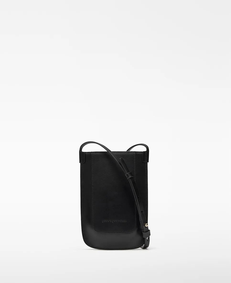 

Женская сумка для телефона из кожи Дорна Adolfo Dominguez, черный
