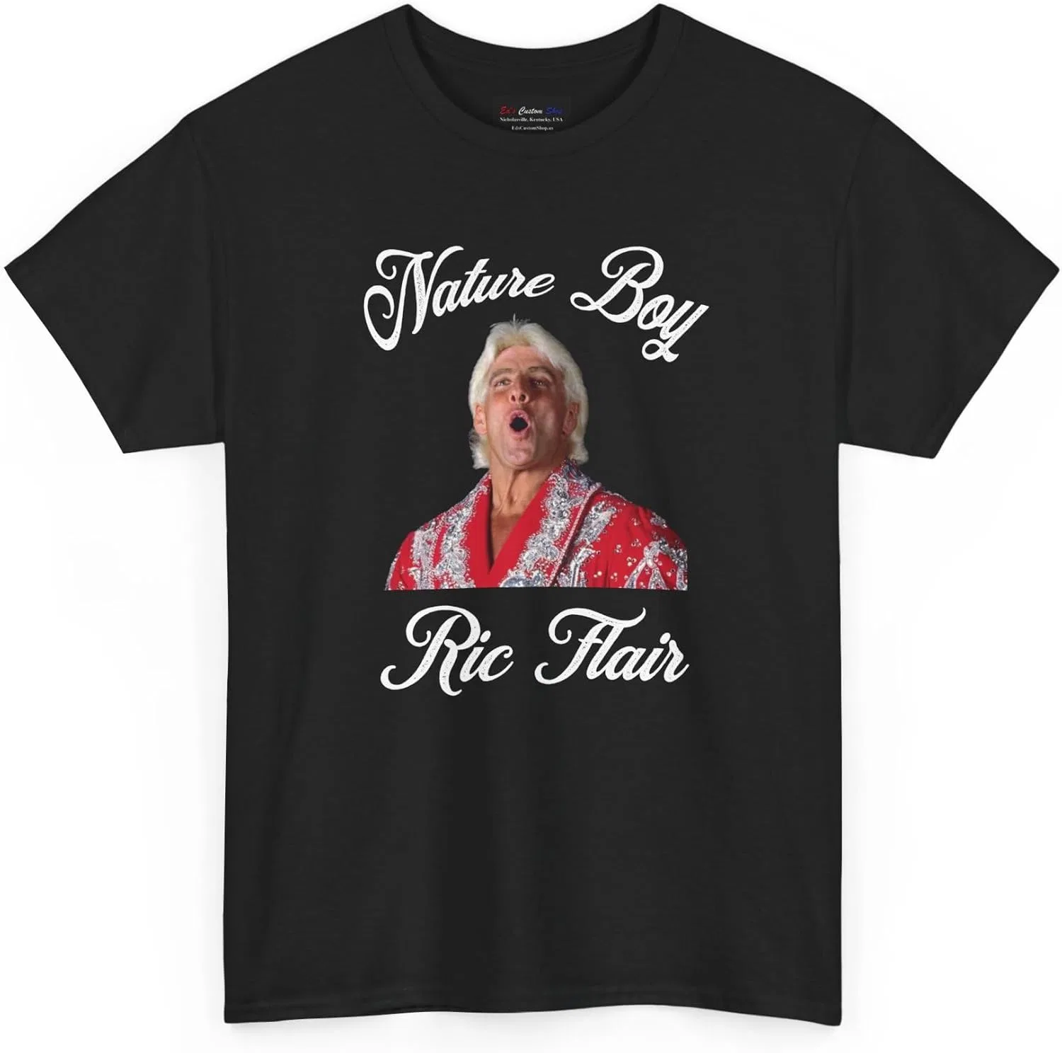 Футболка унисекс Nature Boy RIC Flair из плотного хлопка - винтажная футболка для рестлинга — фото 3