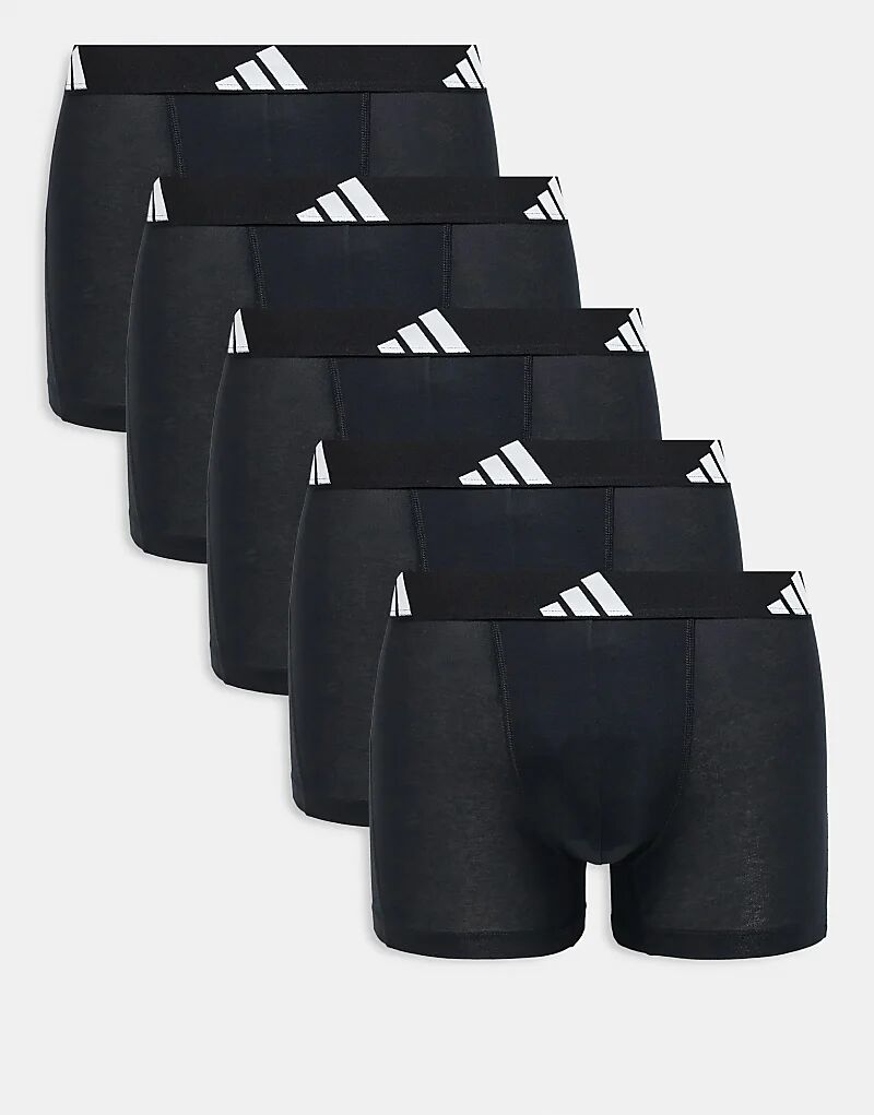 

Комплект из 5 спортивных трусов Adidas Active Flex из хлопка черного цвета
