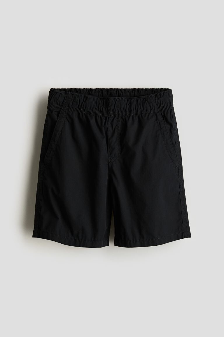 

Хлопковые шорты без застежки H&M, черный