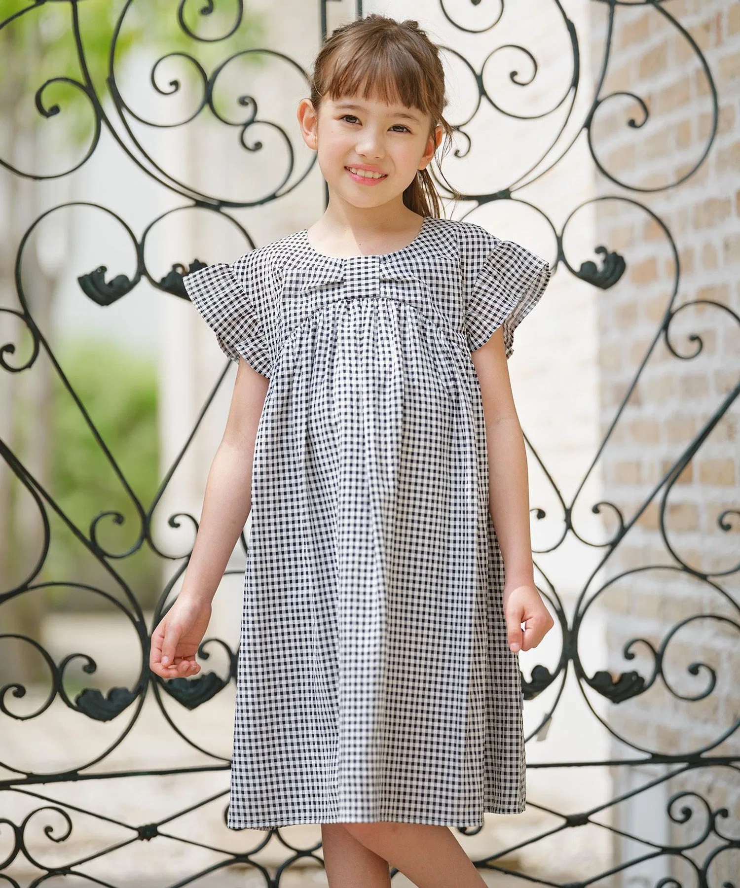 Футбольное платье в клетку [110-140 см] Kids Suite, Monotone [405]