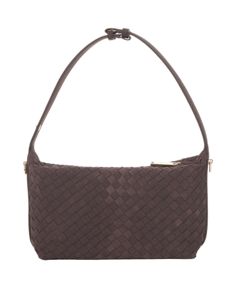 

Плетеная замшевая сумка-хобо с ремешком через плечо SUSU, Chocolate brown/espresso