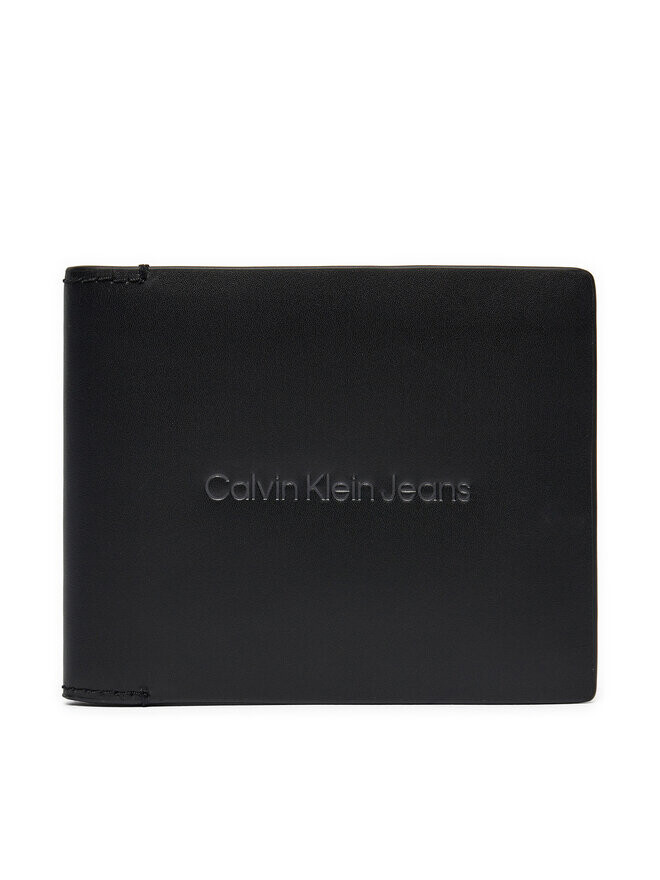 

Кошелек Logo Print Bifold Id Calvin Klein, черный
