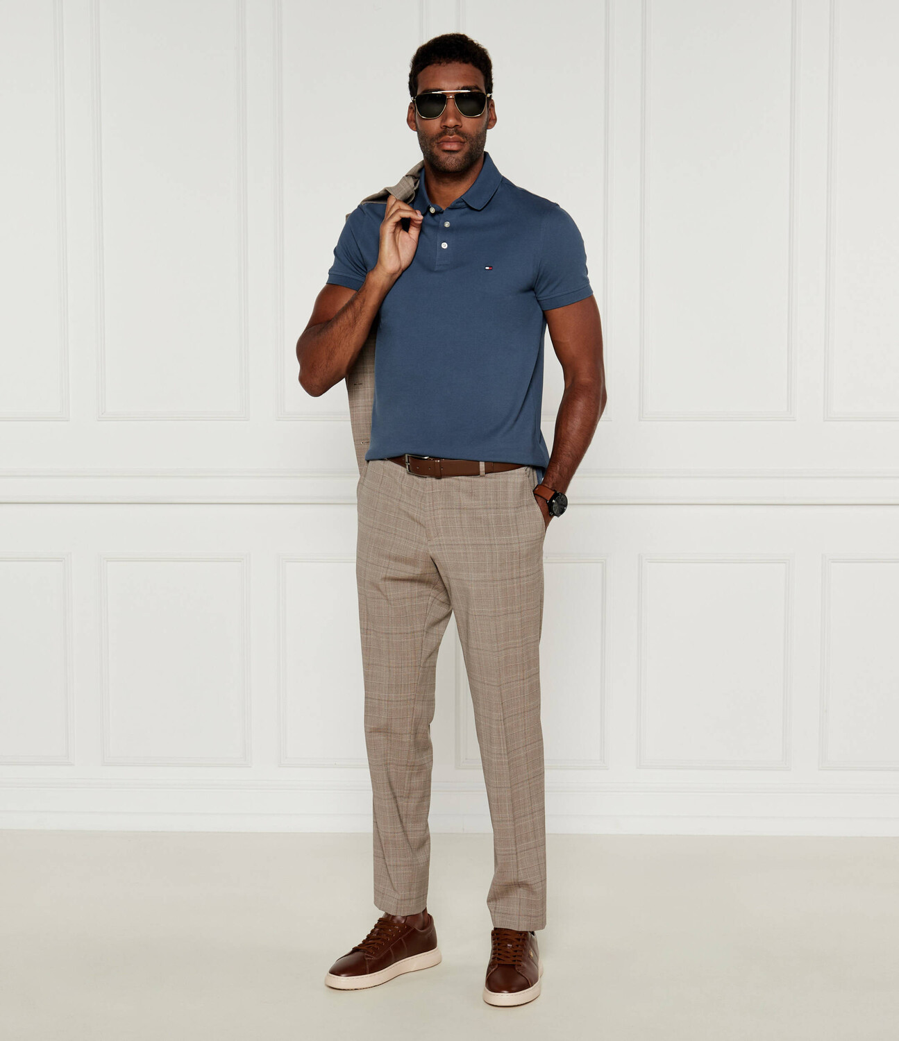 Поло Tommy Hilfiger 1985 Slim Fit, синий — фото 2