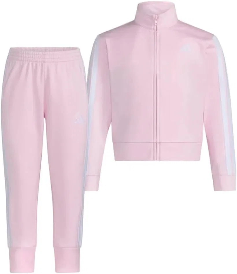 Детский спортивный костюм adidas, куртка и брюки, Pink — фото 4