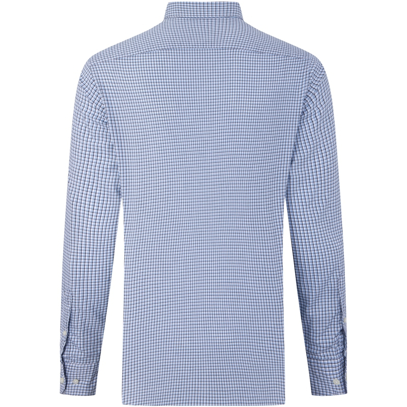 Мужская рубашка с длинным рукавом Tommy Hilfiger, синий plaid 0gy — фото 4