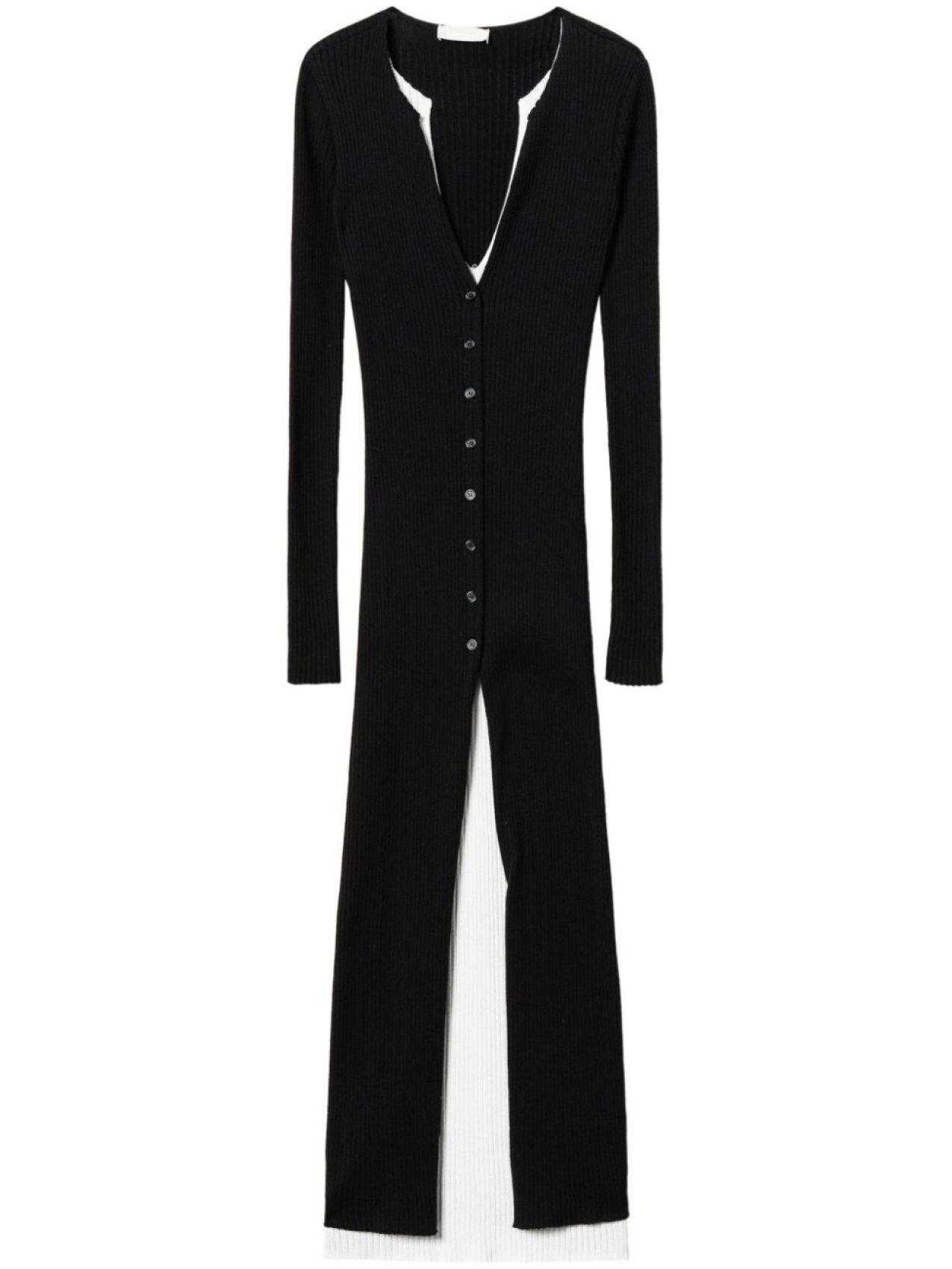 

TWINSET трикотажное платье с эффектом тромплей, черный