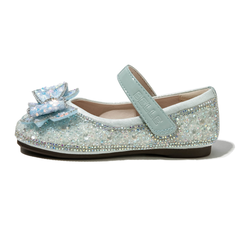 

Детские кожаные туфли с противоскользящей подошвой для детей 3-7 лет BELLE BABY, синий