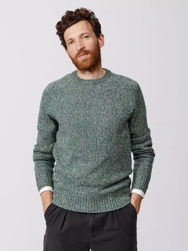 

Джемпер Aubin Ripley Crew Neck Wool Blend, цвет green/twist