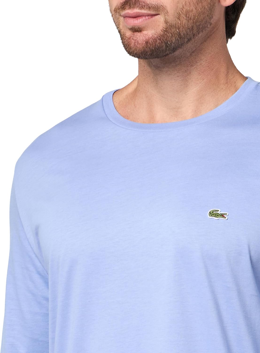 Мужская футболка Lacoste с круглым вырезом и длинным рукавом, классическая посадка, Delphinium — фото 3