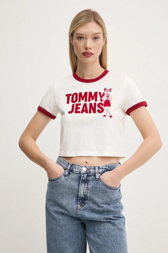 

Хлопковая футболка Tommy Jeans, белый
