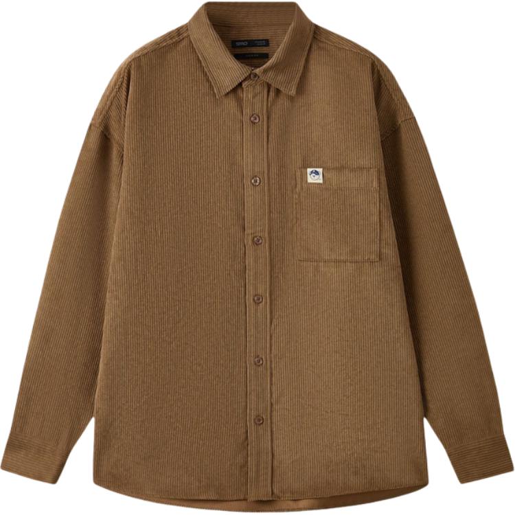 

Рубашка мужская с лацканом Moderate SPAO, темно-бежевый желтый