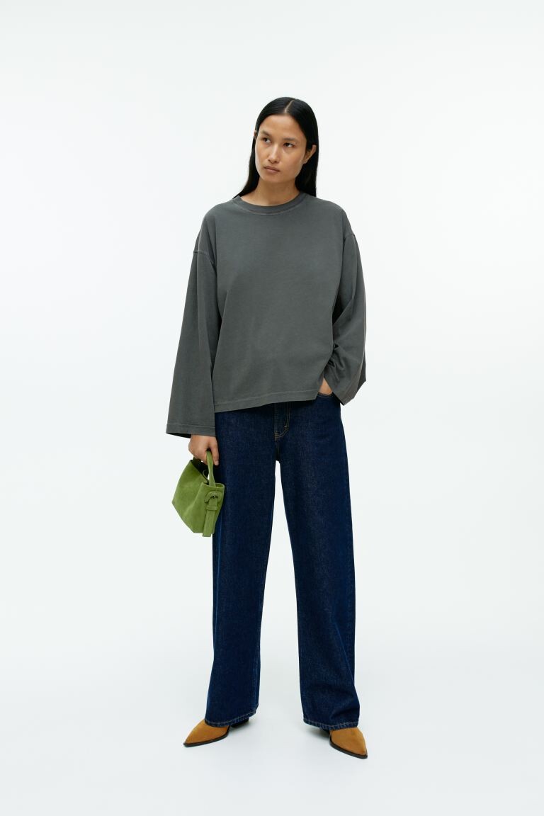

Рубашка с длинным рукавом H&M, черный