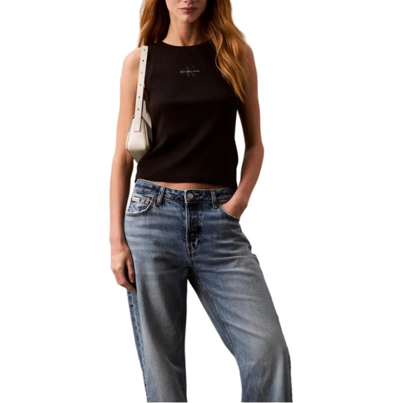 Calvin Klein Топ-майка женская черная — фото 3
