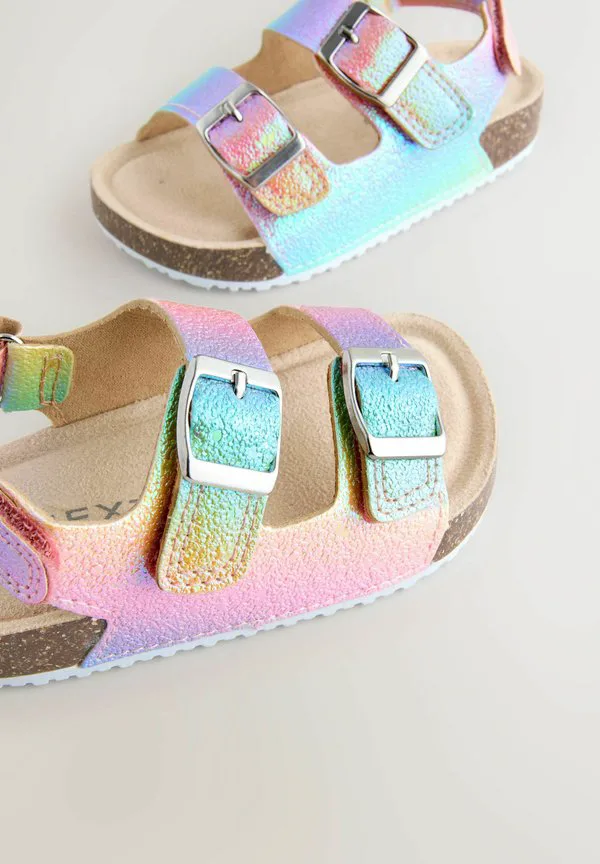 Детские туфли с широкой колодкой и двумя ремешками Next, Multi Glitter — фото 4