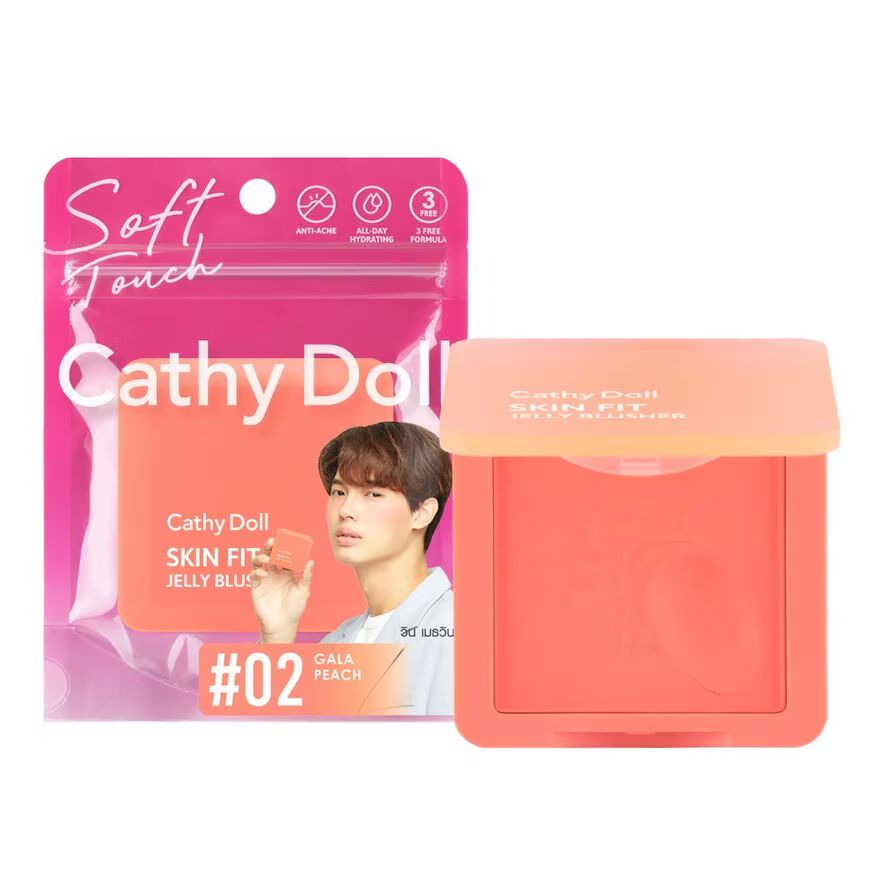 

Желейные румяна Cathy Doll Skin Fit 6г. 02 Гала Персик, Gala Peach