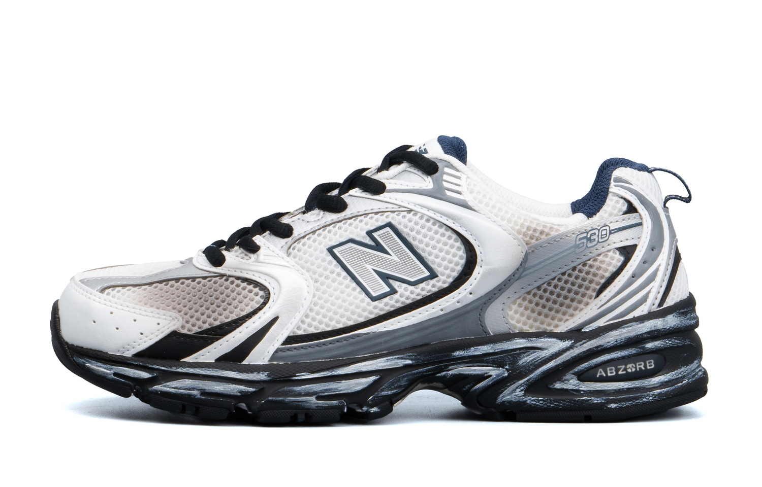 

New Balance NB 530 амортизирующие, износостойкие низкие повседневные кроссовки для бега unisex черные белые