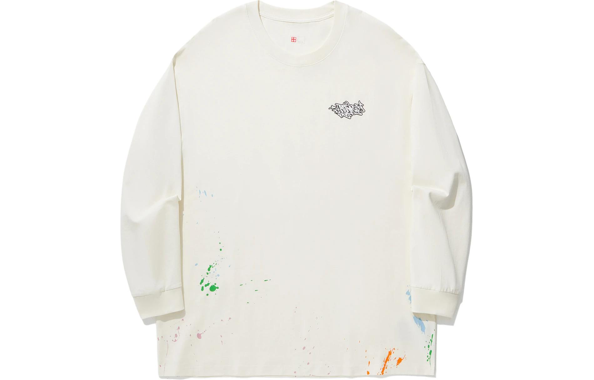 

LiNing Футболка с рукавом реглан унисекс экрю