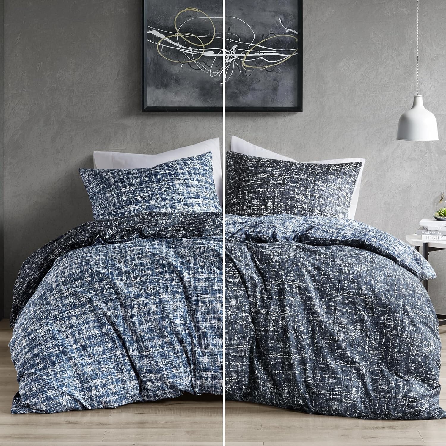 

Комплект пододеяльников Comfort Spaces King — синее постельное белье на любой сезон, ультрамягкий двусторонний пододеяльник из 3 предметов с 2 одинаковыми накладками, застежка на пуговицы, можно стирать в машине, King/Cal King, Light Blue