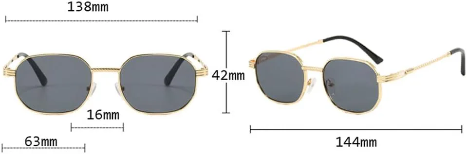 

Солнцезащитные очки UV400 с градиентной расцветкой в ​​стиле «металлик-панк» для женщин и мужчин, для бега и занятий спортом на открытом воздухе UYPTK, Gold-grayblue