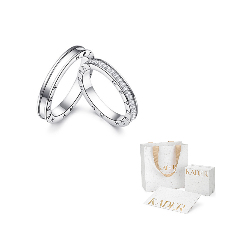 

KADER Кольцо из серебра 925 пробы с кубическим цирконием Unisex Rose Gold