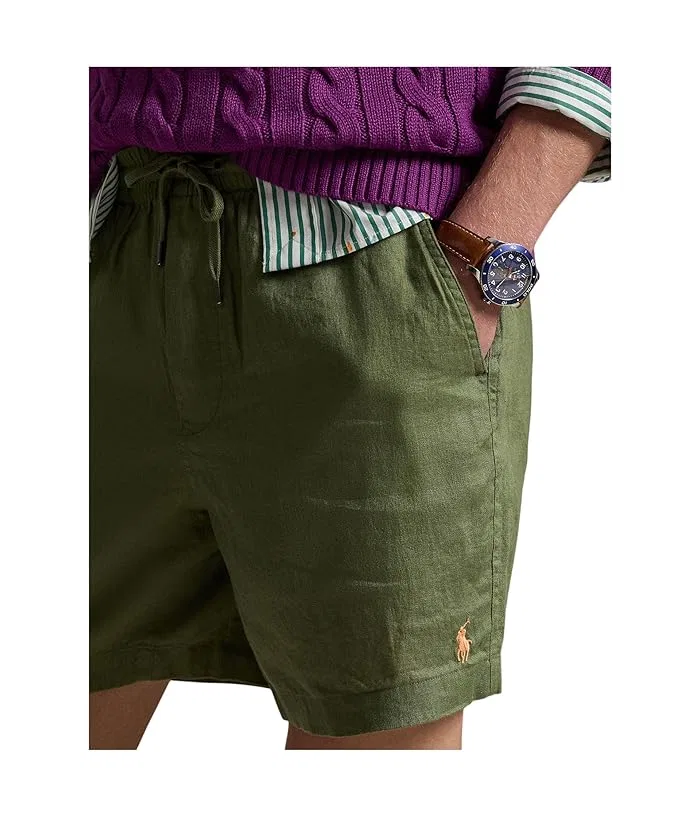Шорты льняные Polo Prepster Polo Ralph Lauren, Garden Trail — фото 4