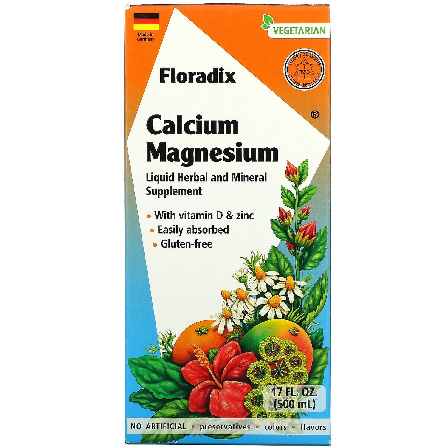 

Gaia Herbs Floradix Calcium Magnesium 17 fl oz (500 ml)