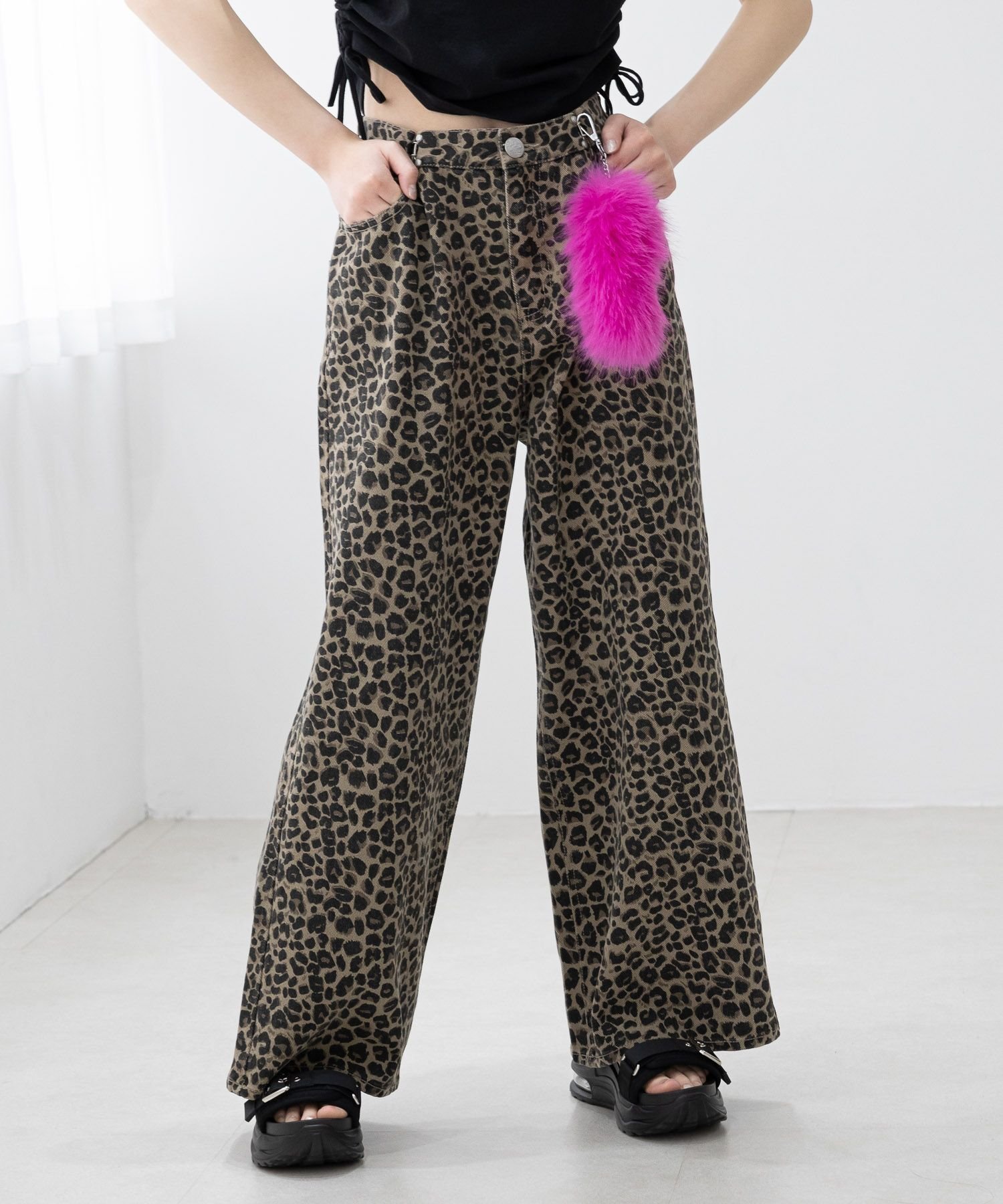 Брюки с леопардовым принтом и застежкой на липучке Repipi armario, Leopard 50
