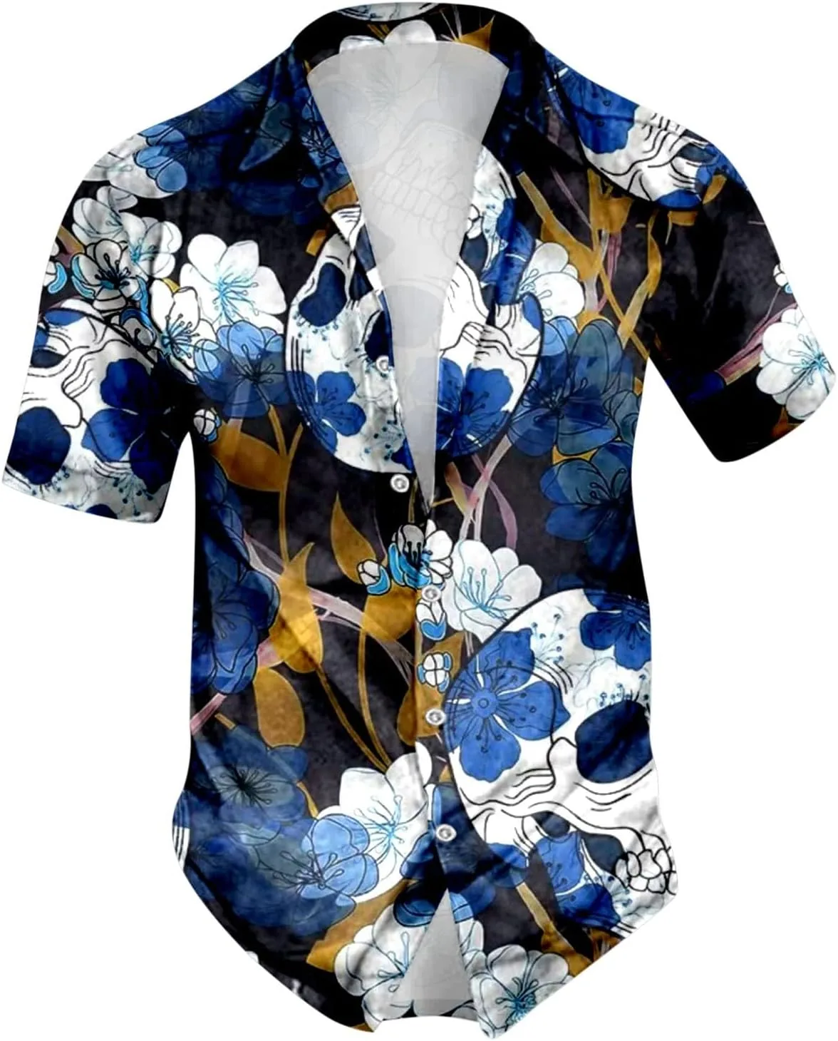 

Футболка с принтом черепа для мужчин, Halloween, ретро, короткий рукав Alalaso