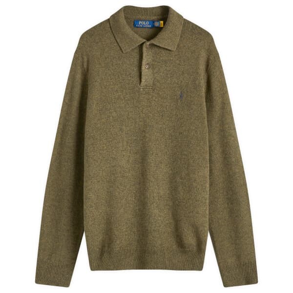 

Поло с длинным рукавом стандартного кроя Polo Ralph Lauren, зеленый
