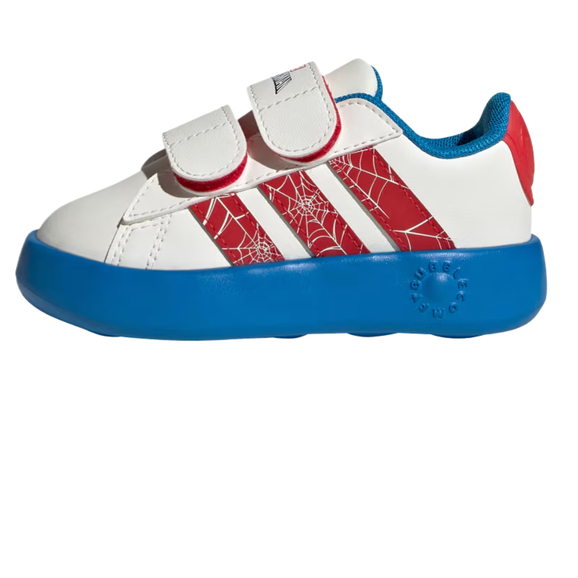 

Adidas Кроссовки Marvel Spider Man x GRAND COURT Low Top для малышей синий белый Gemstone Red
