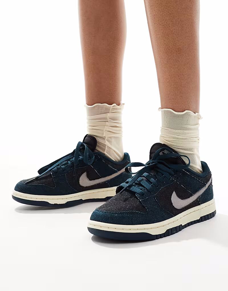 Кроссовки Nike Dunk Low SEA Denim темно-синего цвета