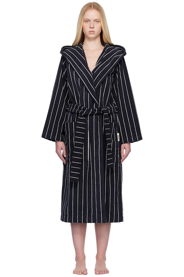 

Терри халат с капюшоном Tekla, цвет antwerp stripes