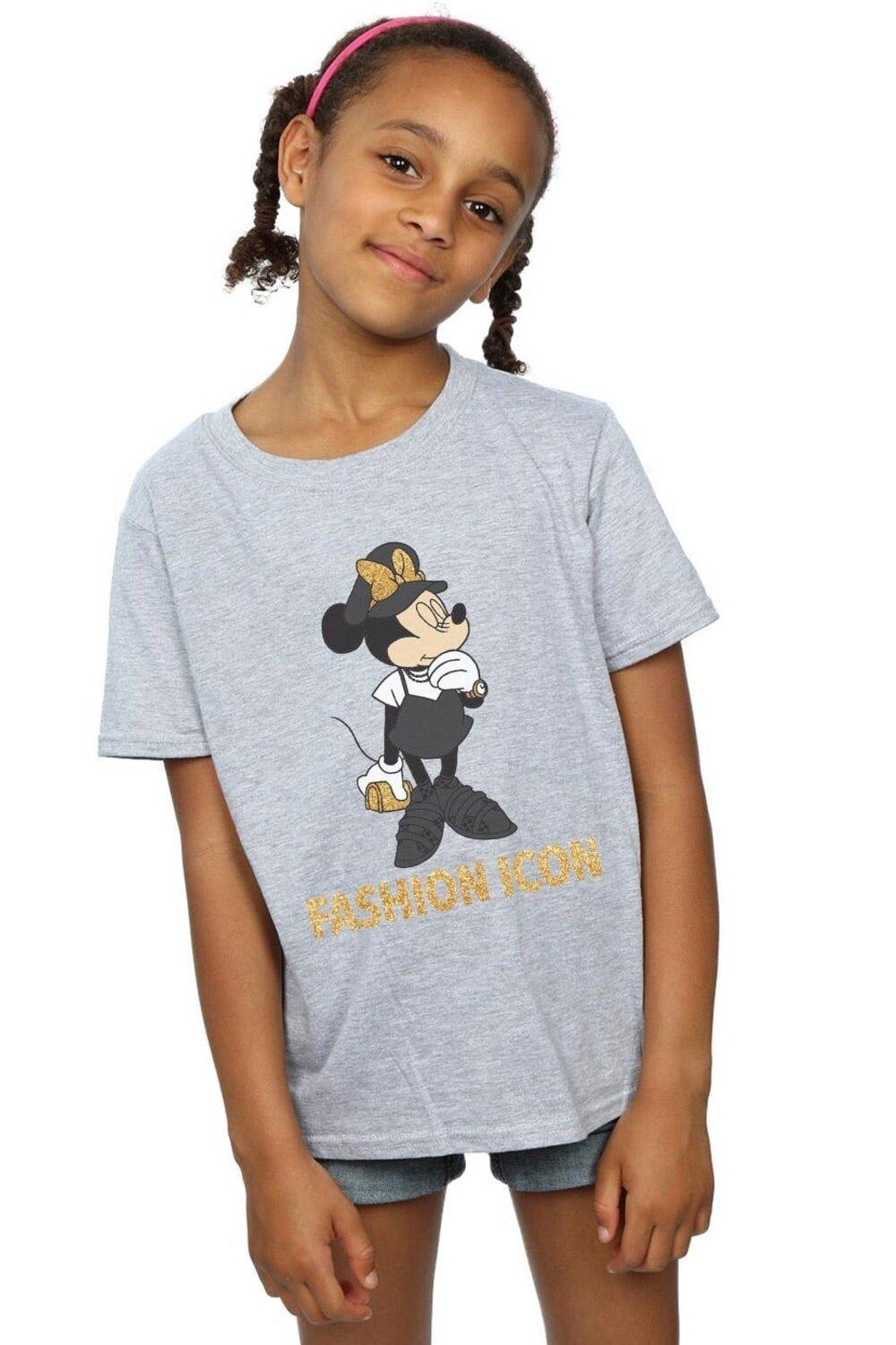 

Хлопковая футболка с Минни Маус Fashion Icon Disney, серый