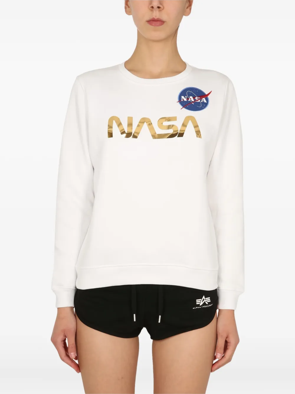 

Свитшот с логотипом NASA Alpha Industries, белый