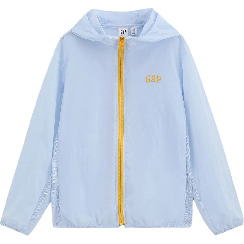 Детская уличная куртка с капюшоном тонкая GAP, Light Blue