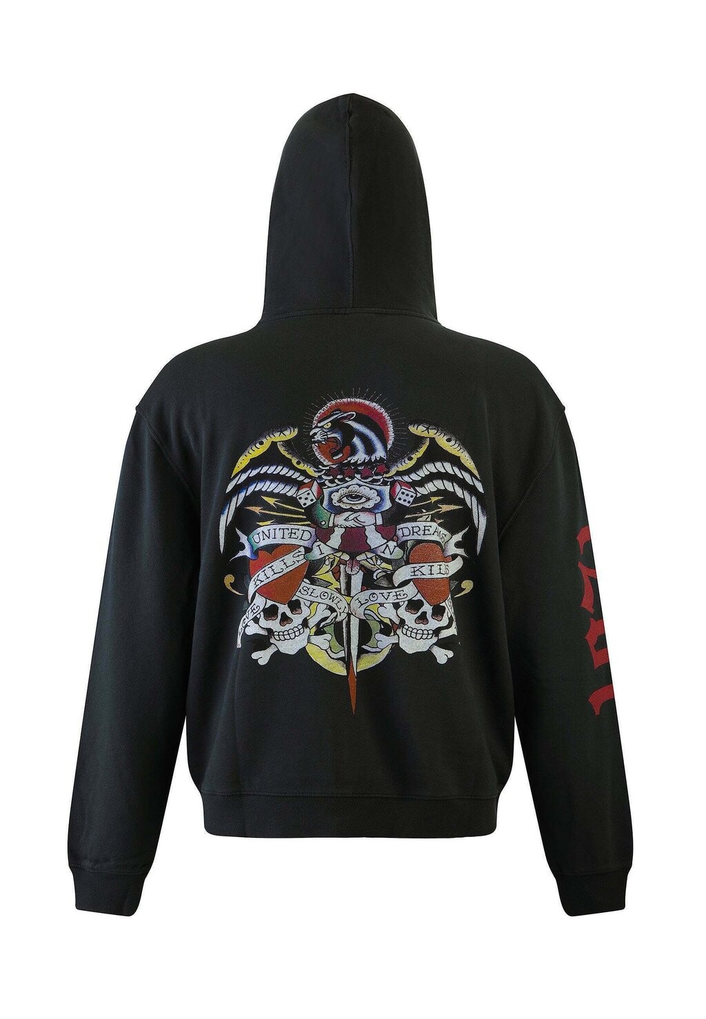 

Толстовка на молнии ABSRACT LOVE KILLS SLOWLY GRAPHIC Ed Hardy, черный