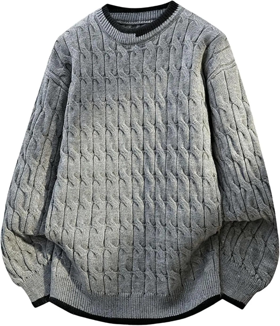 

Мужской свитер с цветными блоками, утепленный, с длинными рукавами