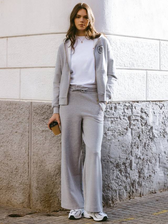 

Прямые джоггеры из чистого органического хлопка Chelsea Peers, Grey Marl