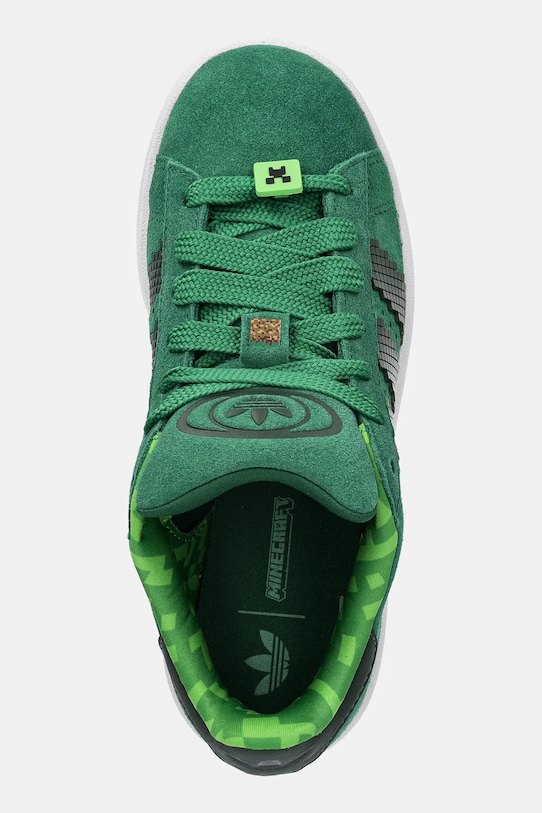 Детские замшевые кроссовки Campus 00s Adidas Originals, зеленый — фото 4