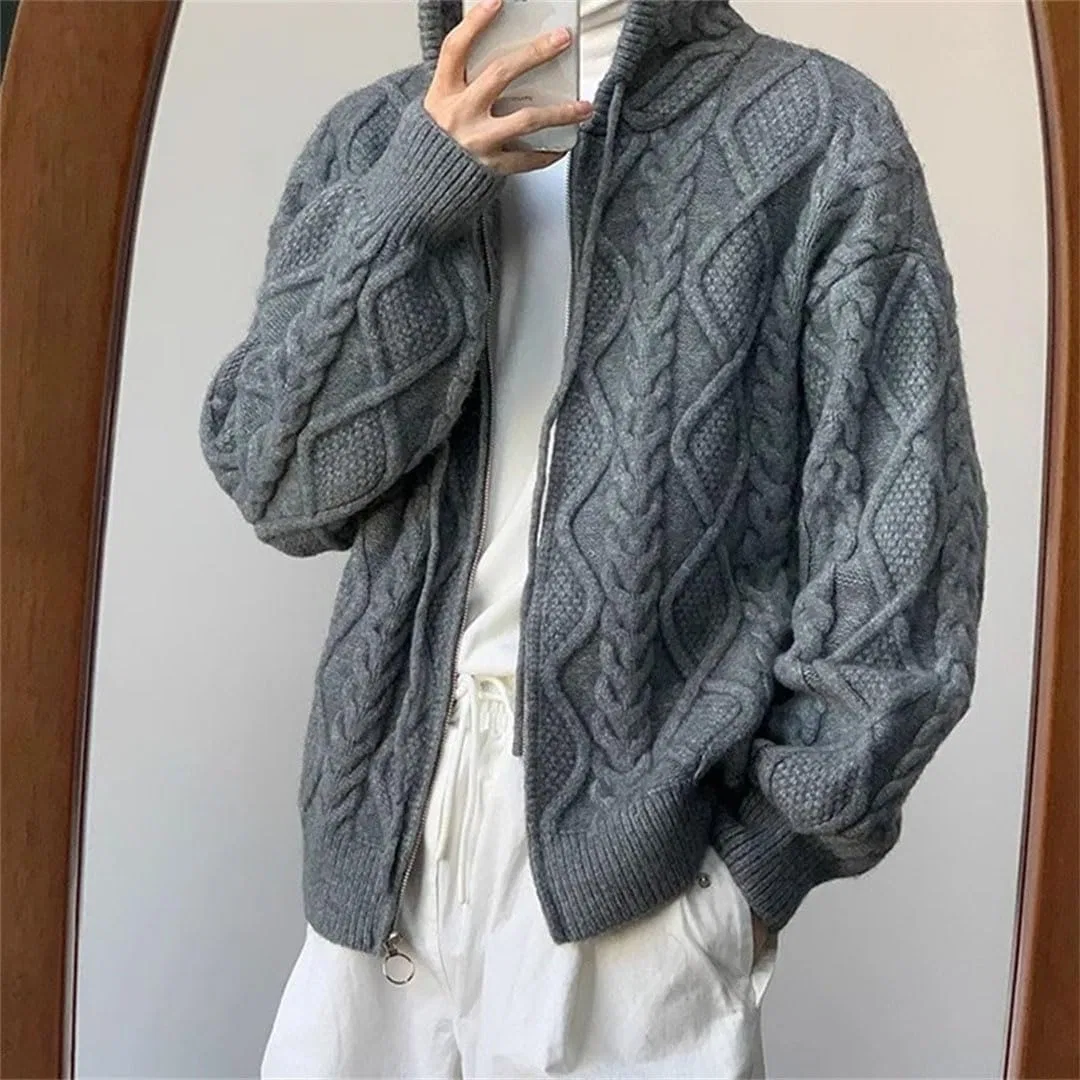Вязаная кофта-худи на молнии, бренд Generic, цвет Apricot — фото 2