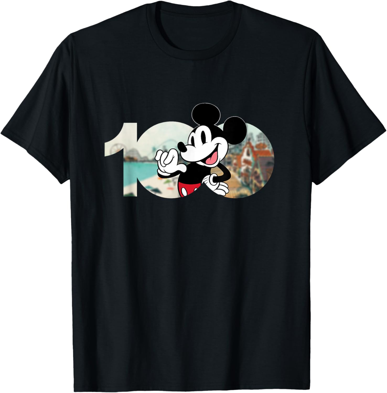 

Футболка Disney с логотипом Микки Мауса D100, посвященная 100-летию компании, черная