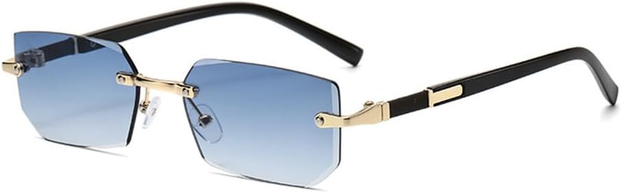 

Безободковые солнцезащитные очки с градиентной окраской для мужчин и женщин, защита от УФ-излучения UV400, для занятий спортом на открытом воздухе, бега и езды на велосипеде FYTUP, Gradient Blue