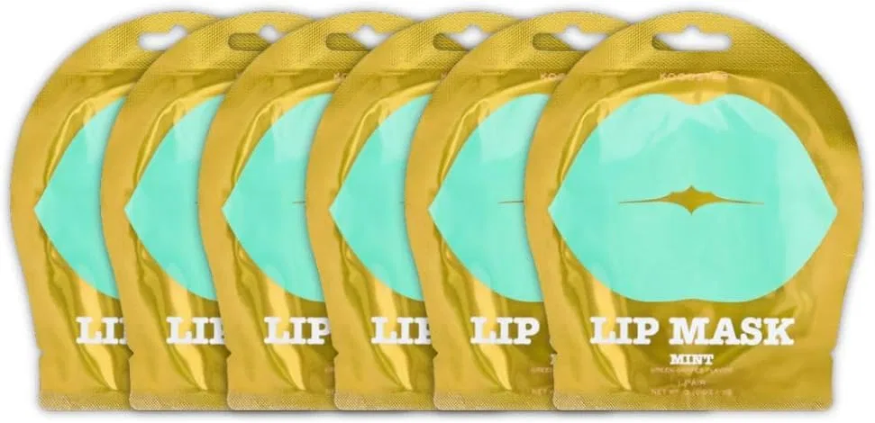Гидрогелевая маска для губ Mint, Shinbee, набор 6 шт, 3 г, мята